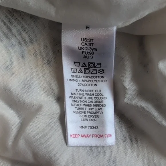 joie floral clip dot ruffled lace trim summer dress with peekaboo back 3T girls - Picture 6 of 9